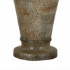 33 Inch Hydrocal Table Lamp Brown Drum Shade Textured Urn Shaped Base By Casagear Home BM305590