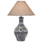 Niek 30 Inch Hydrocal Table Lamp, Empire Shade, Urn Base, Gray Wash Finish By Casagear Home