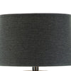 Riza 30 Inch Table Lamp Curved Vase Shape Dual Tone Gray Drum Shade By Casagear Home BM306579