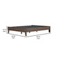 Sof Queen Size Platform Bed Low Profile Footboard Dark Brown Finish By Casagear Home BM306640