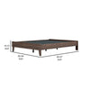 Sof Queen Size Platform Bed Low Profile Footboard Dark Brown Finish By Casagear Home BM306640