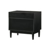 Mian 23 Inch Nightstand 2 Drawer Linear Undercut Handles Wood Black By Casagear Home BM308838