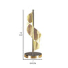 Melly 19 Inch Table Lamp LED Swirl Ribbon Design Acrylic Bright Nickel By Casagear Home BM308912