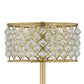 Dany 28 Inch Table Lamp with Crystal Drum Shade Gold Brass Metal Base By Casagear Home BM308915