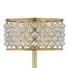 Dany 28 Inch Table Lamp with Crystal Drum Shade Gold Brass Metal Base By Casagear Home BM308915