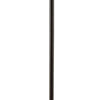 60 Inch Floor Lamp Crystal Shade Double Chain Metal Antique Bronze By Casagear Home BM308919