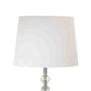 24 Inch Table Lamp Set of 2 with Glass Stands Metal Base Clear Finish By Casagear Home BM308920