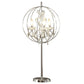 Shine 31 Inch Table Lamp, Chandelier Style, Crystal and Metal, Chrome By Casagear Home