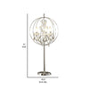 Shine 31 Inch Table Lamp Chandelier Style Crystal and Metal Chrome By Casagear Home BM308928