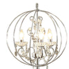 Shine 61 Inch Floor Lamp Chandelier Style Crystal and Metal Chrome By Casagear Home BM308929