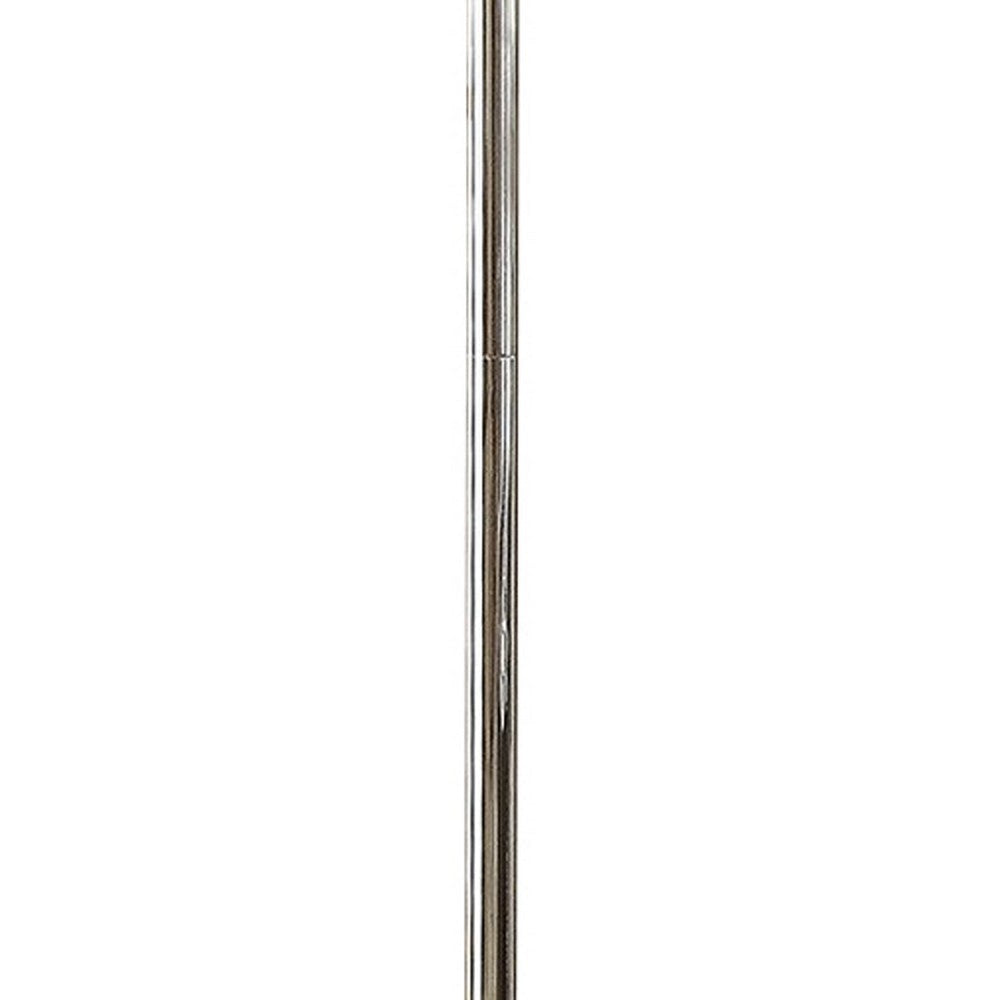 Shine 61 Inch Floor Lamp Chandelier Style Crystal and Metal Chrome By Casagear Home BM308929