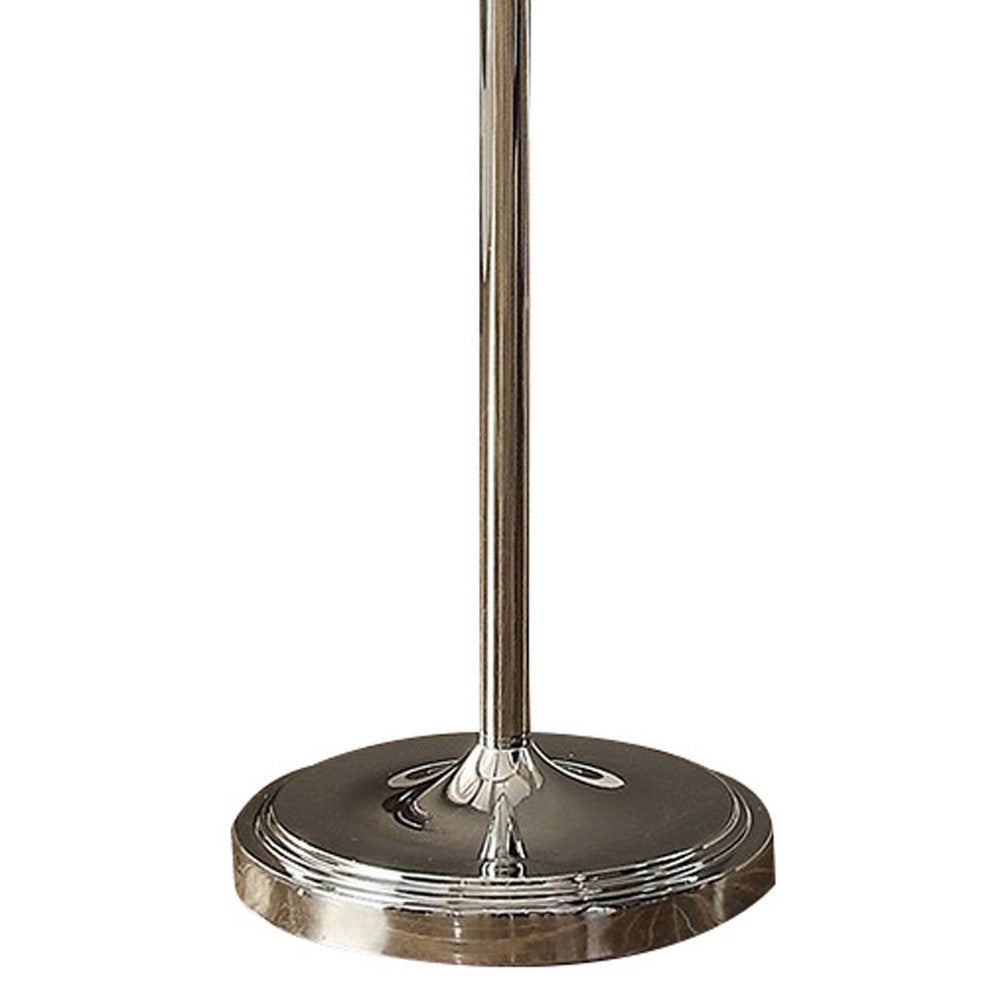 Shine 61 Inch Floor Lamp Chandelier Style Crystal and Metal Chrome By Casagear Home BM308929