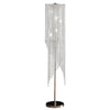 Mindy 62 Inch Floor Lamp Crystal Raindrops Design Metal Clear Finish By Casagear Home BM308930