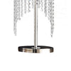 Mindy 30 Inch Table Lamp Crystal Raindrops Design Metal Clear Finish By Casagear Home BM308931