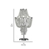 Cara 27 Inch Table Lamp Hanging Drop Design Crystal and Metal Chrome By Casagear Home BM308932