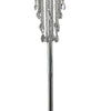 Cara 62 Inch Floor Lamp Hanging Drop Design Crystal and Metal Chrome By Casagear Home BM308933