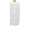 24 Inch Table Lamp Textured Stand Set of 2 Ceramic Snow White Finish By Casagear Home BM308940