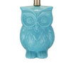 18 Inch Table Lamp with Owl Stand Set of 2 Ceramic Aqua Haze Finish By Casagear Home BM308941