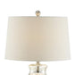 30 Inch Table Lamp with Diamond Textured Base Set of 2 Glass Clear By Casagear Home BM308948