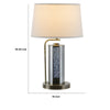 29 Inch Table Lamp with LED Night Light Stand Glass Antique Brass By Casagear Home BM308959