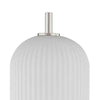 Aimy 27 Inch Table Lamp LED Glass Shade Metal Chrome and White Finish By Casagear Home BM308964