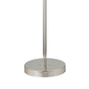 Aimy 58 Inch Floor Lamp LED Glass Shade Metal Chrome and White Finish By Casagear Home BM308965