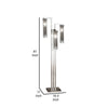 61 Inch Floor Lamp 3 Crystal Cascade Style Shade Chrome Finished Metal By Casagear Home BM308968