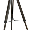 55 Inch Floor Lamp with Tripod Legs Spotlight Design Wood Black Finish By Casagear Home BM308969