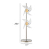 29 Inch Table Lamp LED Pinwheel Shades Metal Acrylic Sand Chrome By Casagear Home BM308974