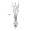 63 Inch Floor Lamp Flower Vase Design Wire Base Metal Chrome Finish By Casagear Home BM308977