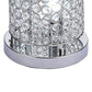 21 Inch Table Lamp Crystal Stand Open-Top Design Silver Finished Metal By Casagear Home BM308981