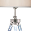 28 Inch Table Lamp LED Tripod Base Acrylic and Sand Chrome Finished Metal By Casagear Home BM308985