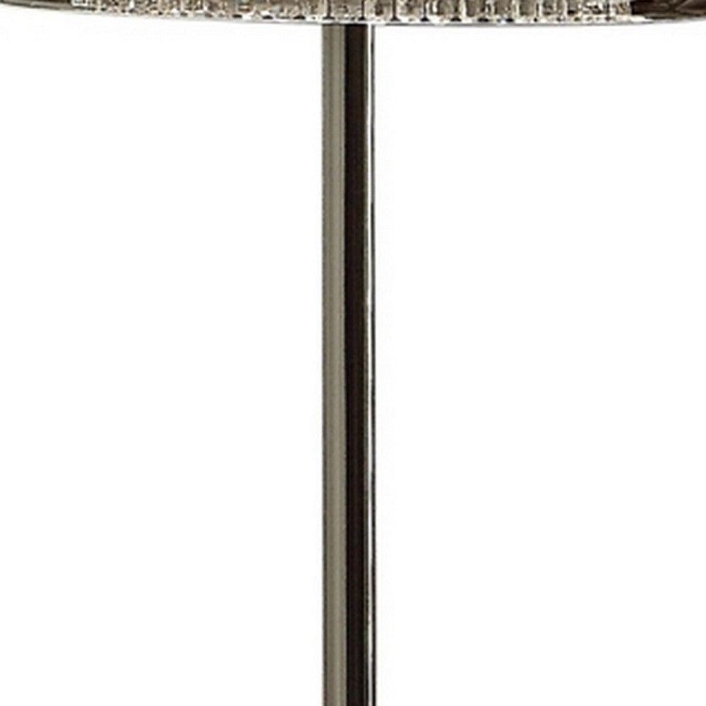 Hana 30 Inch Table Lamp Modern Crystal Glass Shade Metal Black Nickel By Casagear Home BM308986