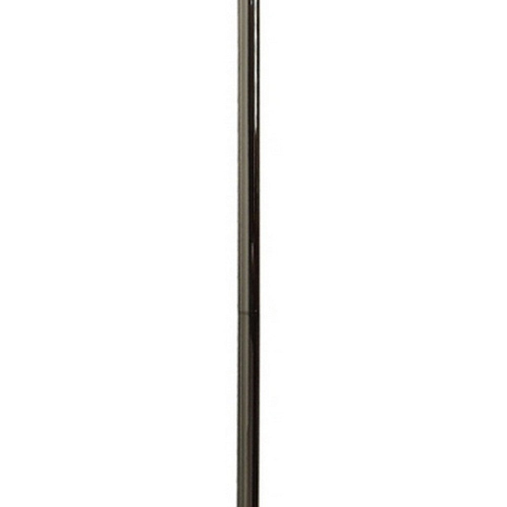 Hana 61 Inch Floor Lamp Modern Crystal Glass Shade Metal Black Nickel By Casagear Home BM308987