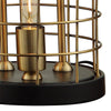 16 Inch Table Lamp Vintage Caged Dome Shade Metal Frame Classic Gold By Casagear Home BM308989