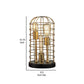 16 Inch Table Lamp Vintage Caged Dome Shade Metal Frame Classic Gold By Casagear Home BM308989