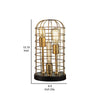 16 Inch Table Lamp Vintage Caged Dome Shade Metal Frame Classic Gold By Casagear Home BM308989