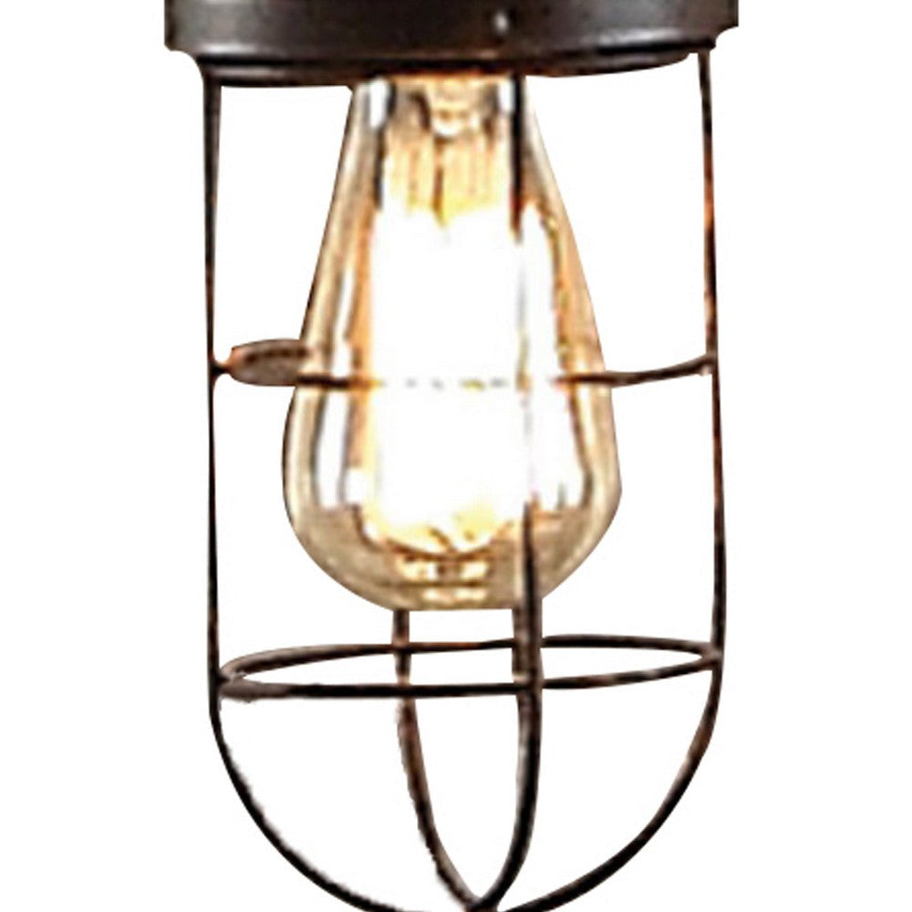 29 Inch Table Lamp Dome Shade Industrial Pipe Design Rustic Bronze By Casagear Home BM308998