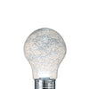 Zoom 66 Inch Floor Lamp Globe Glass Shade in a Bulb Design Silver By Casagear Home BM309003