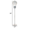 Zoom 66 Inch Floor Lamp Globe Glass Shade in a Bulb Design Silver By Casagear Home BM309003