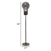 Zoom 66 Inch Floor Lamp Globe Glass Shade in a Bulb Design Dark Gray By Casagear Home BM309004