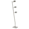 60 Inch Floor Lamp, 3 Drum Metal Shades, Modern Style, Silver Frame By Casagear Home