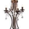 35 Inch Table Lamp Empire Fabric Shade Crystal Antique Bronze Base By Casagear Home BM309014