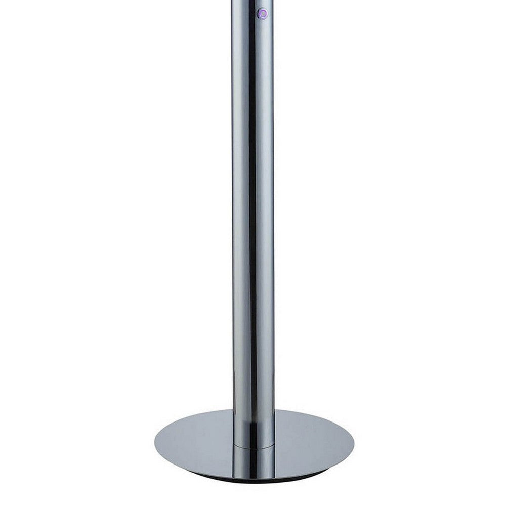 62 Inch Floor Lamp Modern Cylindrical Design Tall Round Chrome Base By Casagear Home BM309023