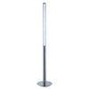 62 Inch Floor Lamp, Modern Cylindrical Design, Tall Round Chrome Base By Casagear Home