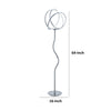 Salt 64 Inch Floor Lamp Accent Twisted Design LED Light Chrome Metal By Casagear Home BM309028