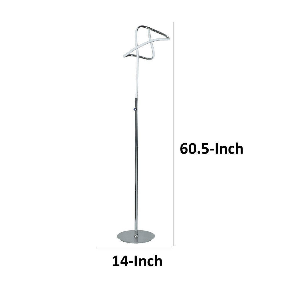 Sea 61 Inch Floor Lamp Accent Twisted LED Modern Style Chrome Base By Casagear Home BM309030