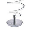 Sun 20 Inch Table Lamp Accent Twisted Modern Design LED Light Chrome Base By Casagear Home BM309031