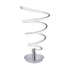 Sun 20 Inch Table Lamp, Accent Twisted Modern Design, LED Light Chrome Base By Casagear Home