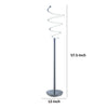 Sun 58 Inch Floor Lamp Accent Twisted Modern Design LED Chrome Base By Casagear Home BM309032